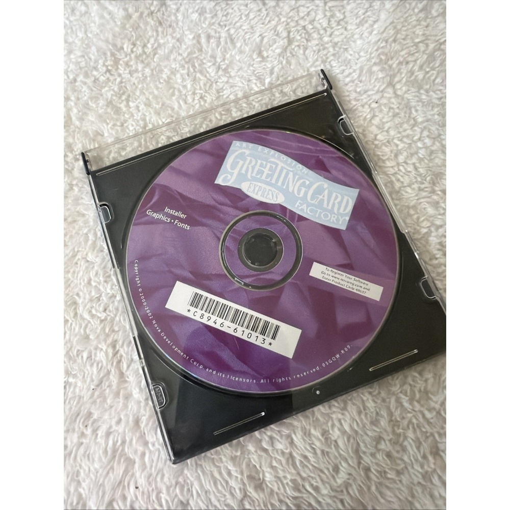 Art Explosion Greeting Card Express Factory Photo Card Maker WIN 98 Disc PC CD